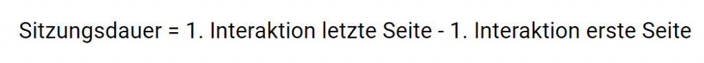 Berechnung Sitzungsdauer in GA