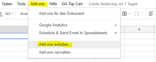 Spreadsheet Add-Ons