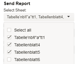 Sheet selection