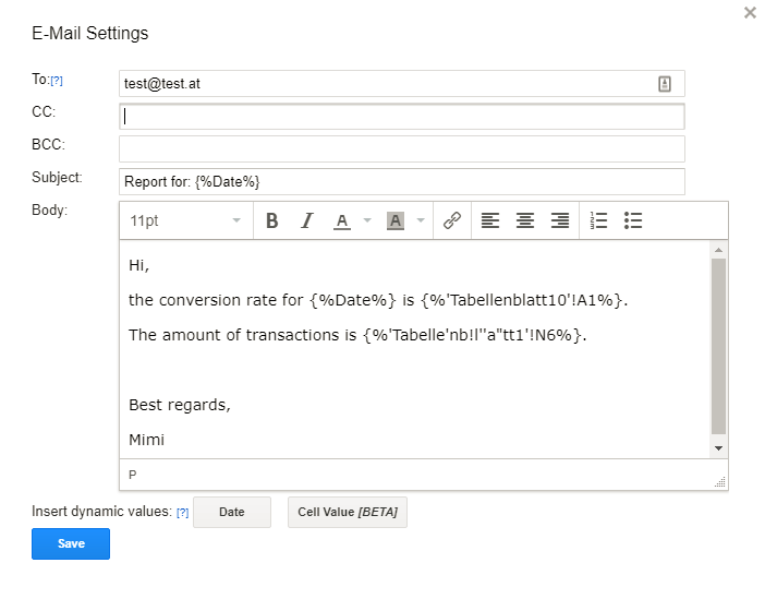 New Feature: Dynamic Values